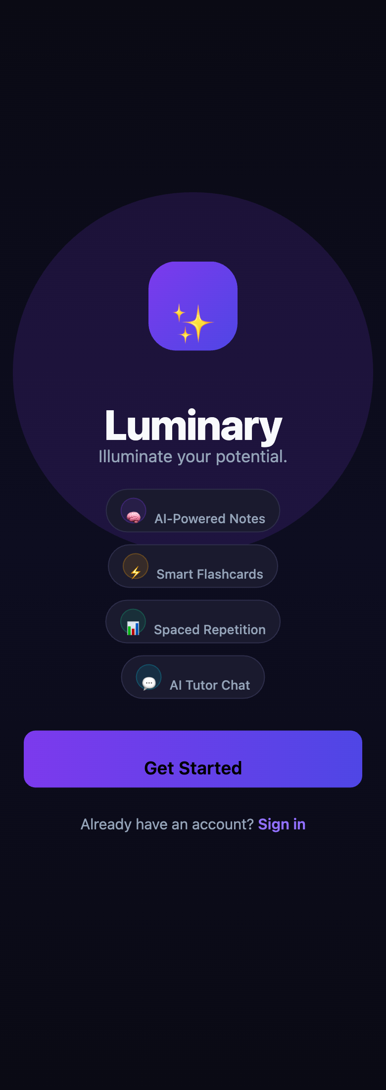 Luminary app screenshot