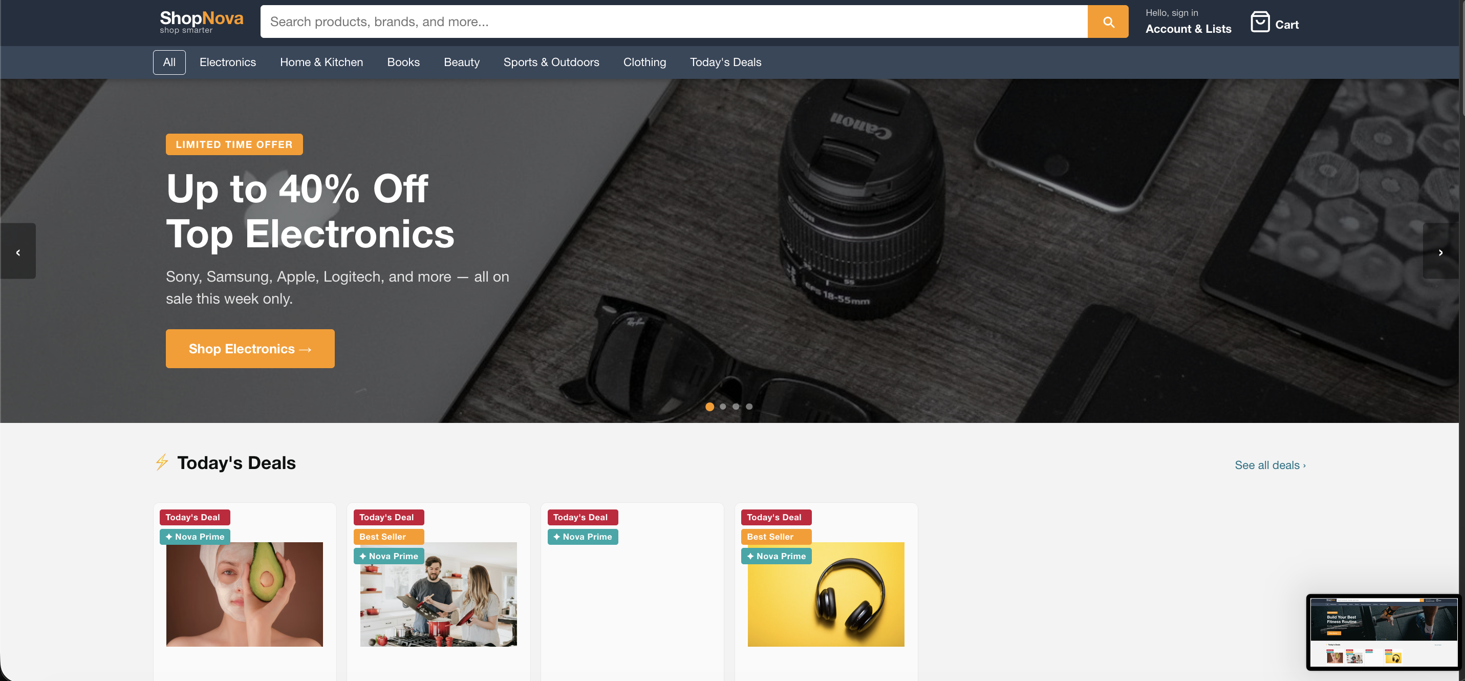 ShopNova app screenshot